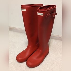 Hunter Original Tall Women's Wellington Boots - Hunter Red - Size 8